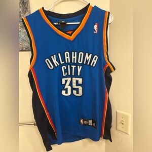 Oklahoma City Thunder Kevin Durant Jersey Sewn Blue Sz 48 XL Adidas